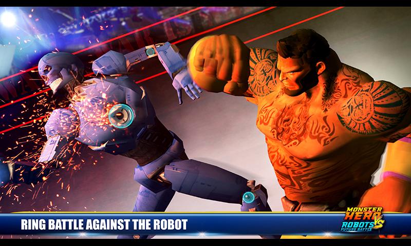Download a game Monster Hero vs Robot Future Battle android